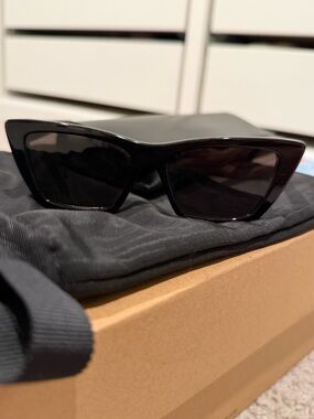 Saint Laurent Black Cat-Eye Sunglasses